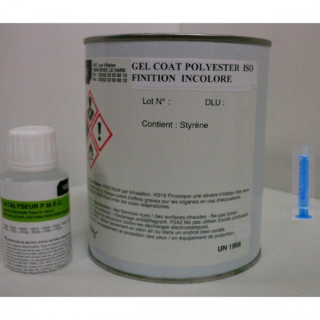 Gel coat ISO de finition + catalyseur et pipette 3 ml