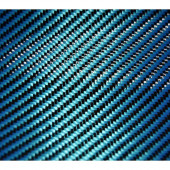 Tissu carbone polyester bleu 1m²