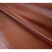 Tissu carbone polyester rouge 1m²